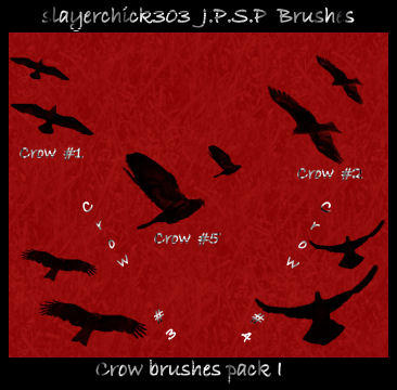 Crow Brushes Pack I by slayerchick303