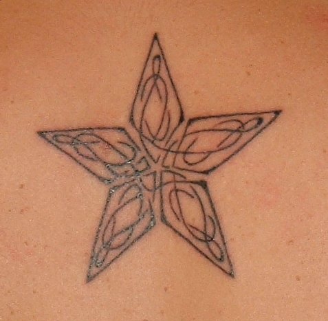 celtic star - shoulder tattoo