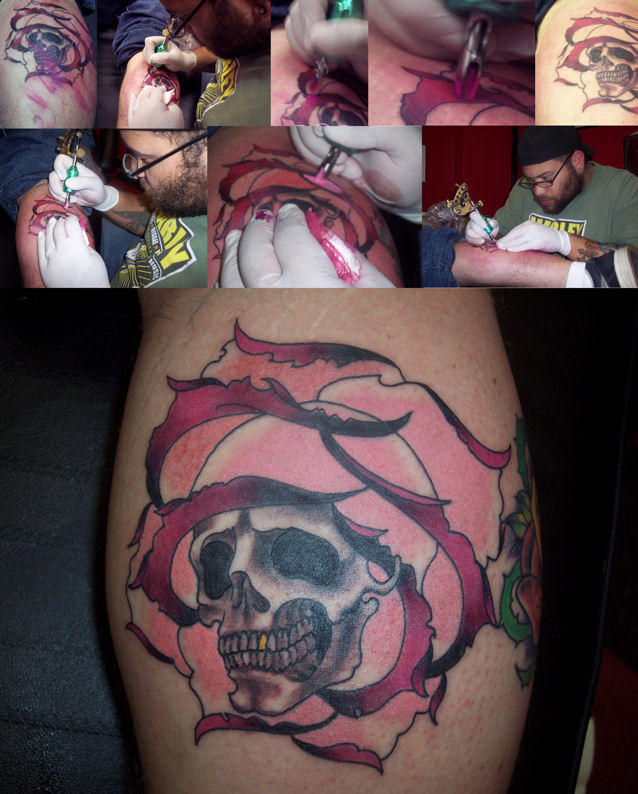 Rose and Skull Tattoo. Rose and Skull Tattoo. Labels: rose and skull tattoo