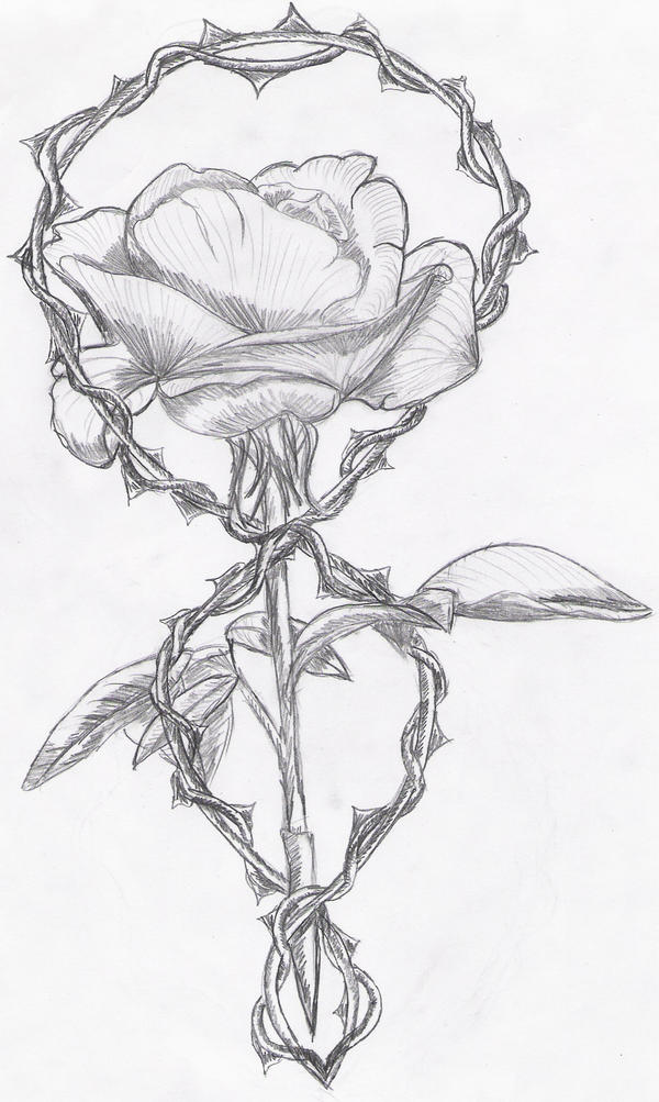 rose thorn tattoo