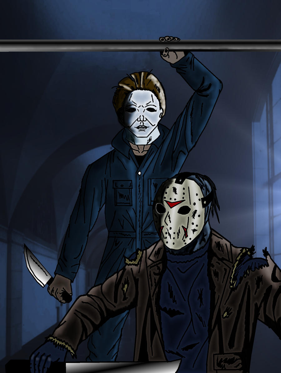Michael Myers vs. Jason by *krimasen on deviantART