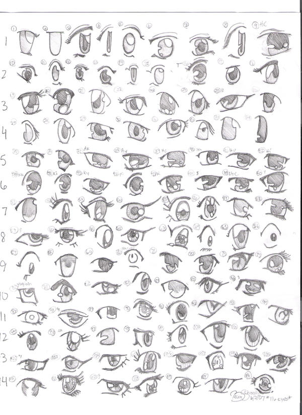 anime eyes drawing. Summer Anime Project: Eyes by
