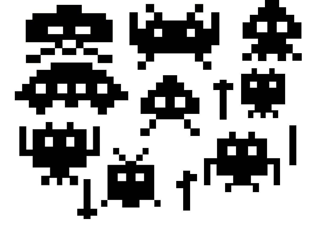 Space Invader Brushes by tragicdisco
