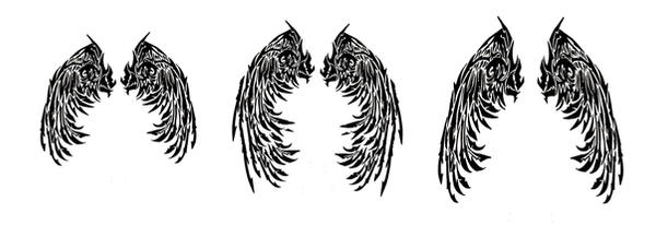 tribal tattoos of angel wings. Tribal Angel Wings Tattoos by