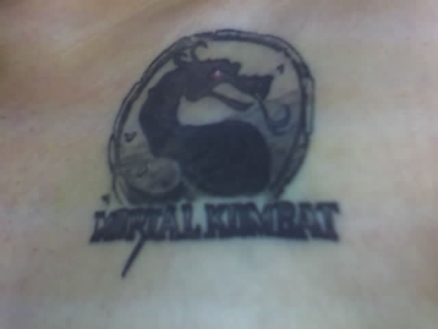 mortal kombat logo: chest - chest tattoo