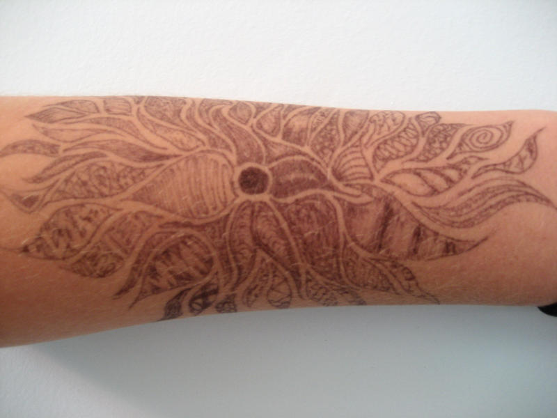 Flower sharpie tattoo... - flower tattoo