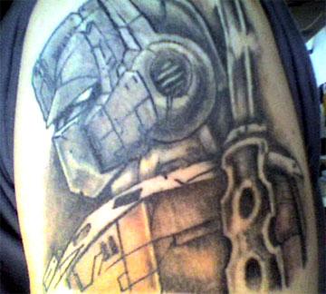 Optimus Prime tattoo - shoulder tattoo