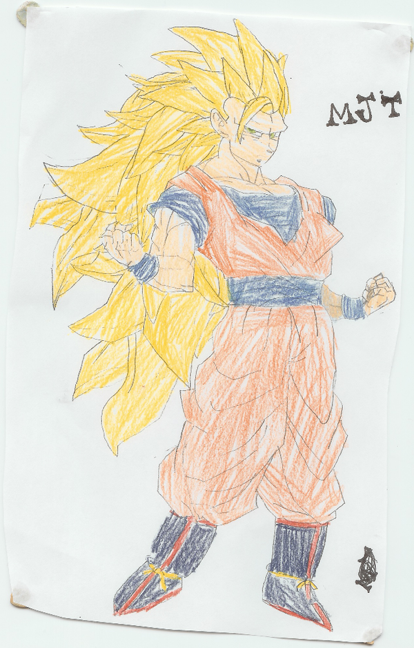 Goku Super Saiyan Power Up. goku super saiyan power up.