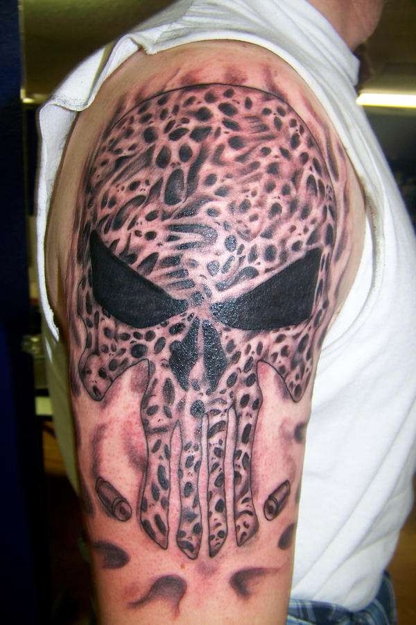 skull tattoo by MOET14 on