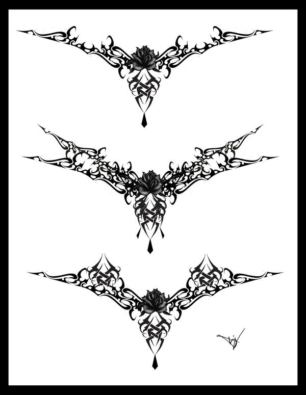 lace tattoo. Gothic Lace Tattoo Splash 004