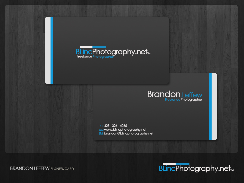 Brandon Leffew photography business card