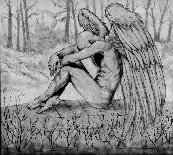 Sad Angel by Zalogero on deviantART