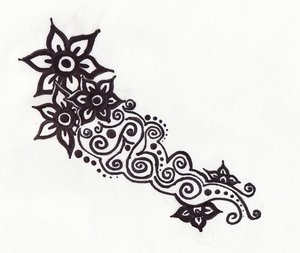 Art Henna Flower Tattoo