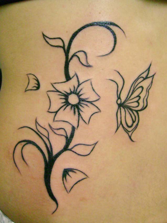 tattoo flower trace | Flower Tattoo