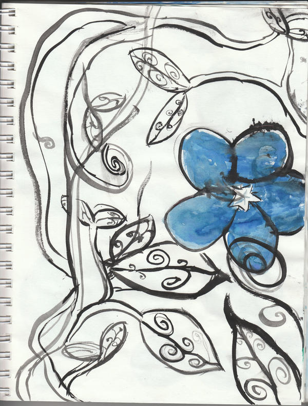 blue flowers clip art. clip art flowers vines. Blue