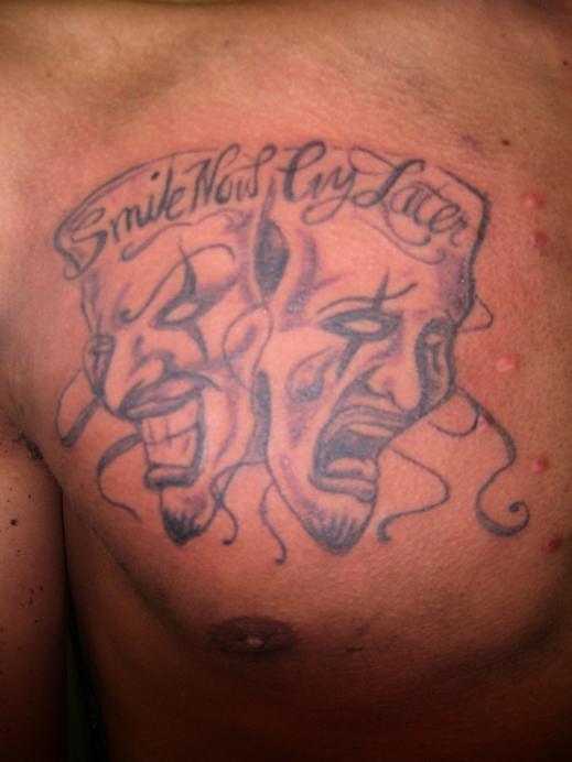 gangster tattoo - chest tattoo