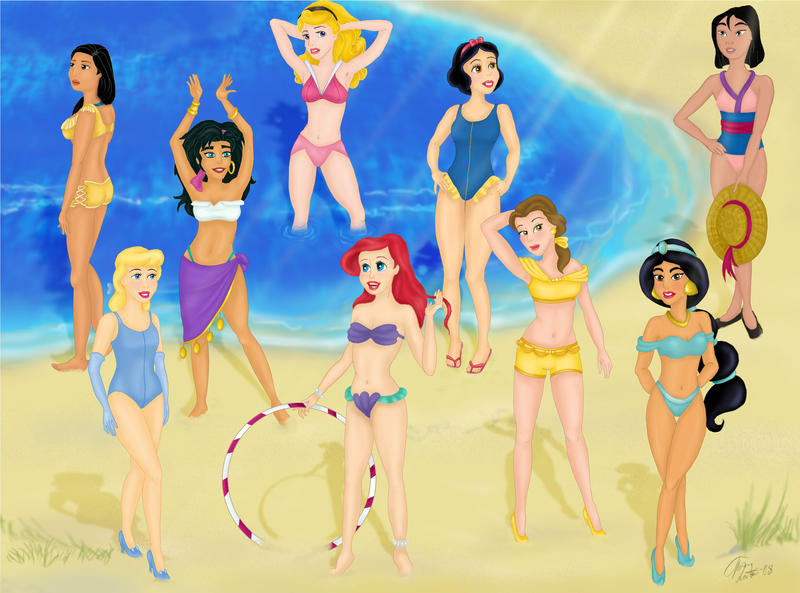 disney princesses pictures. Disney Princesses Swimsuits by