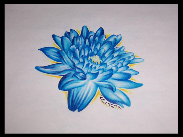 Negative Water Lily | Flower Tattoo