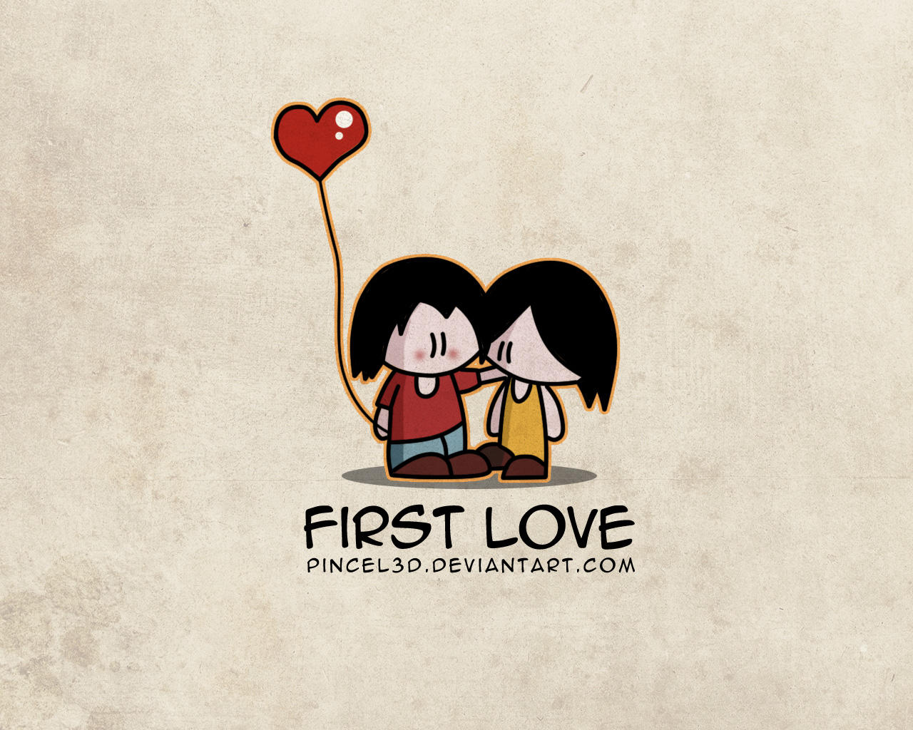 First love Wallpaper by pincel3d