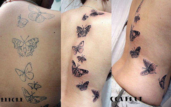 Cover up Butterflies Tattoo by 2FaceTattoo on deviantART