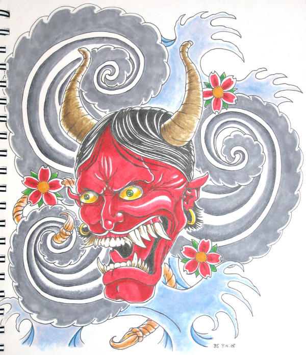 Japanese Hannya Mask Tattoo by ~bsguru on deviantART
