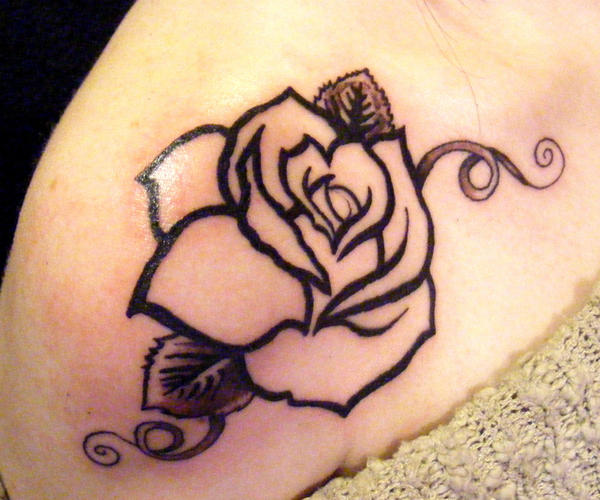 shoulder tattoos My Wife's Shoulder Rose
