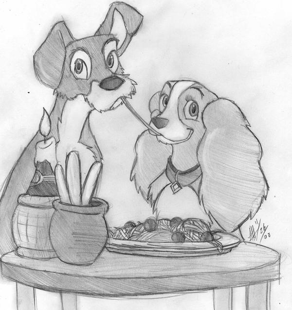 Lady and the Tramp sketch by Smudgeandfrank on DeviantArt