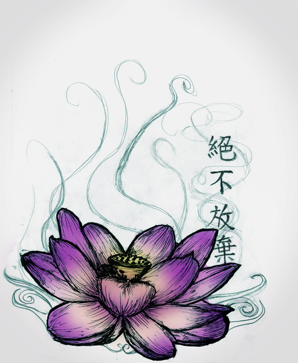 Lotus - Colored | Flower Tattoo