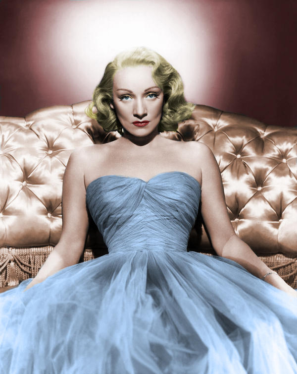 Marlene Dietrich Colorized by ajax1946