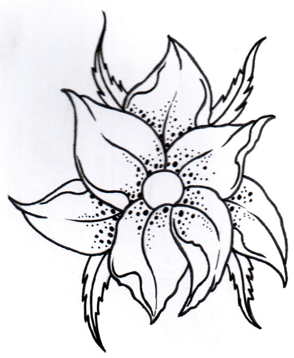 Wildflower Outline | Flower Tattoo