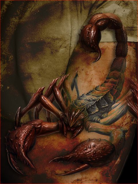 Living Scorpion Tattoo