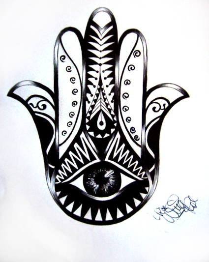 Tattoo Design Hamsa 02 by Ninaschee on deviantART