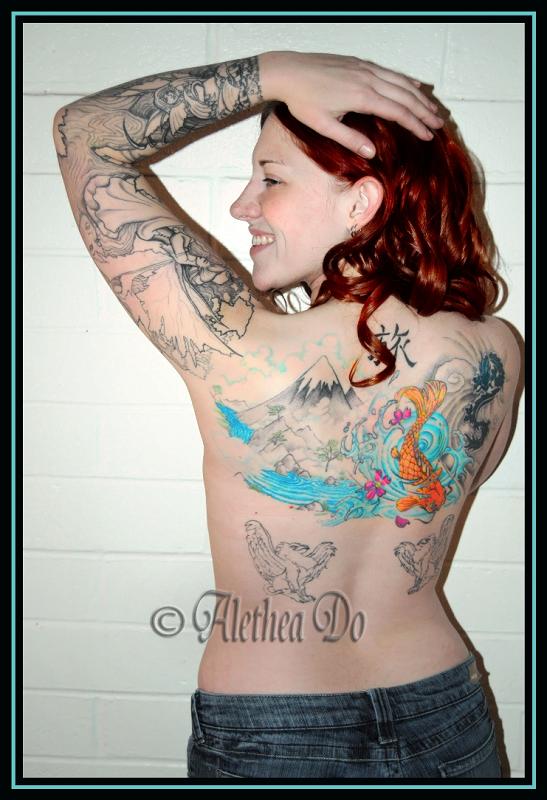 Tattooed Lady - sleeve tattoo