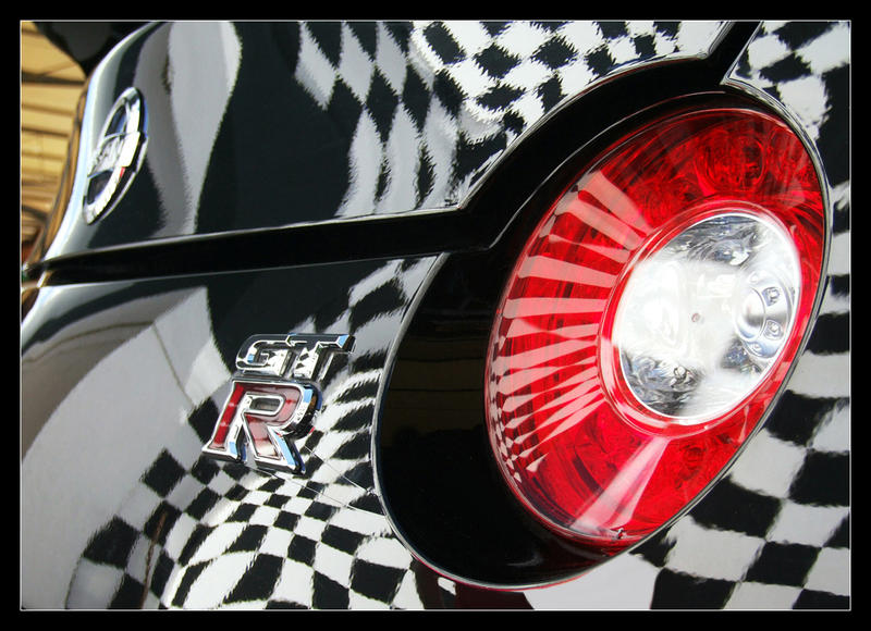 Nissan Gtr Black Wallpaper. Black Nissan GT-R - Rear Light