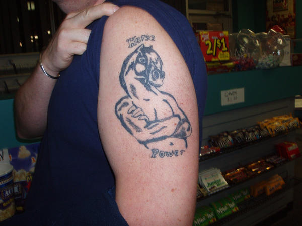 Horse Power tattoo on arm by ~karadarkthorn on deviantART