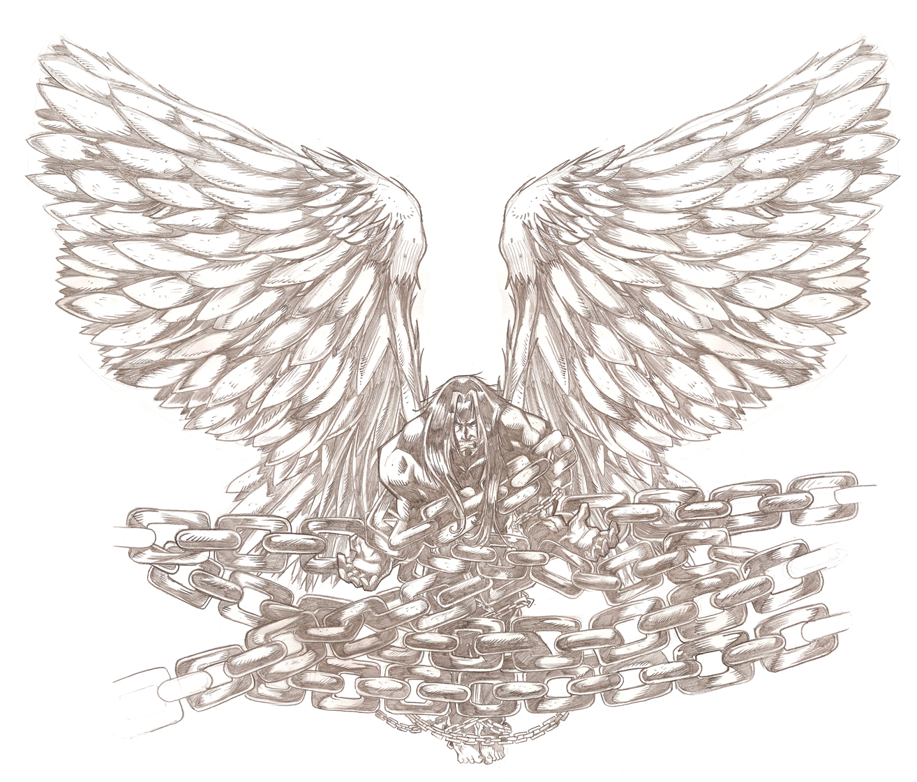 Angel tattoo design by