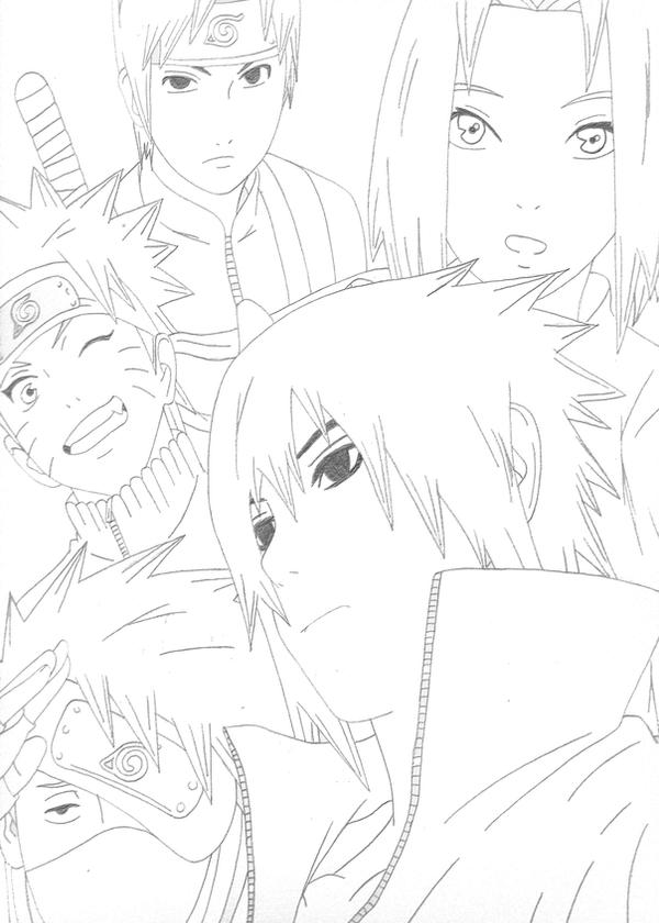 naruto team seven coloring pages - photo #21