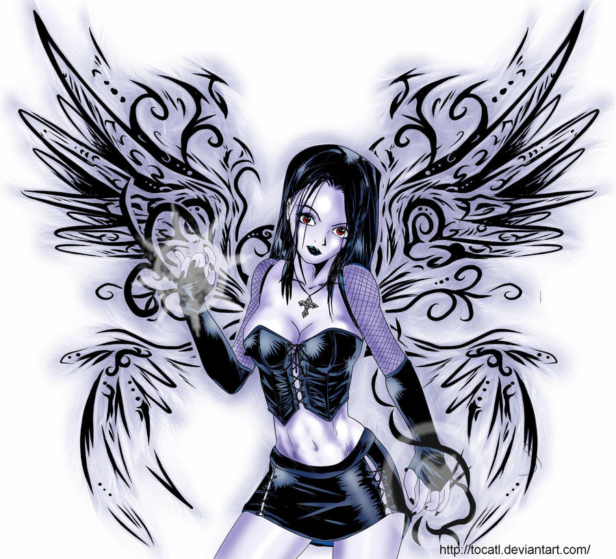 gothic tribal wings by tocatl on deviantART