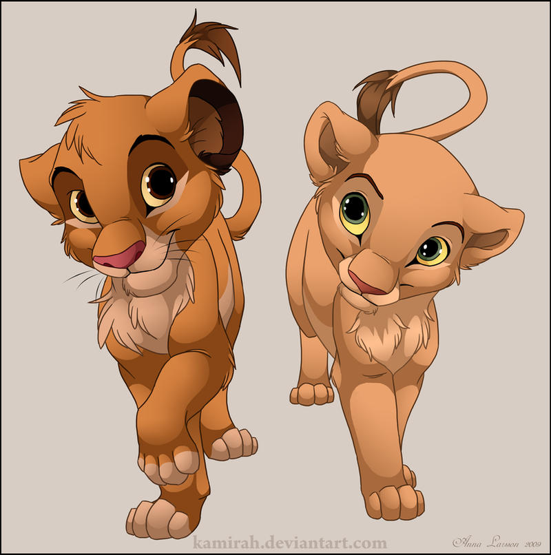 Simba_and_Nala_by_Kamirah