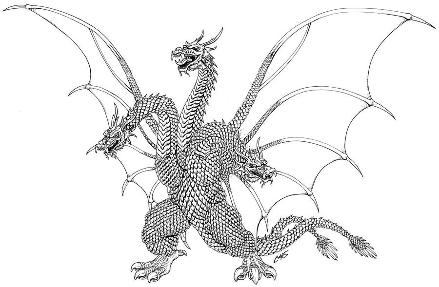 King Ghidorah Coloring Pages Coloring Pages