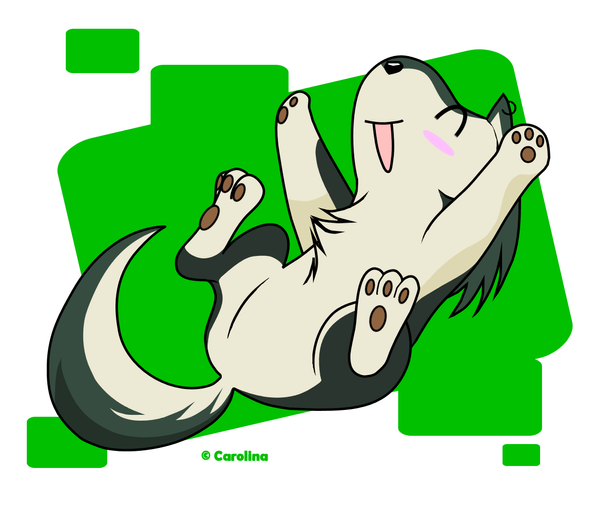 anime wolf chibi. Cuddly chibi wolf Link by