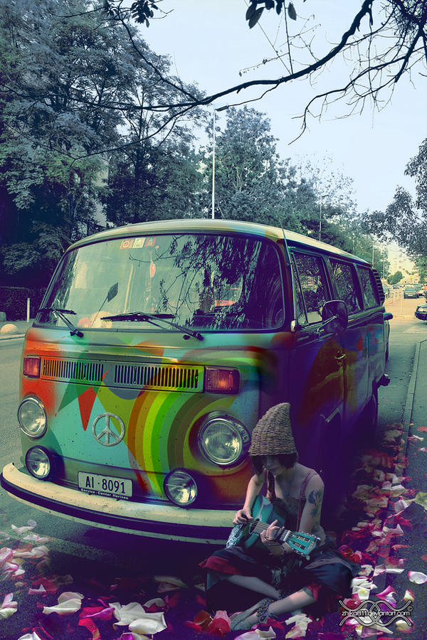 hippie van by zhika811 on