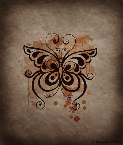 Tattoo Flash Butterfly. Butterfly tattoo flash -B-W-