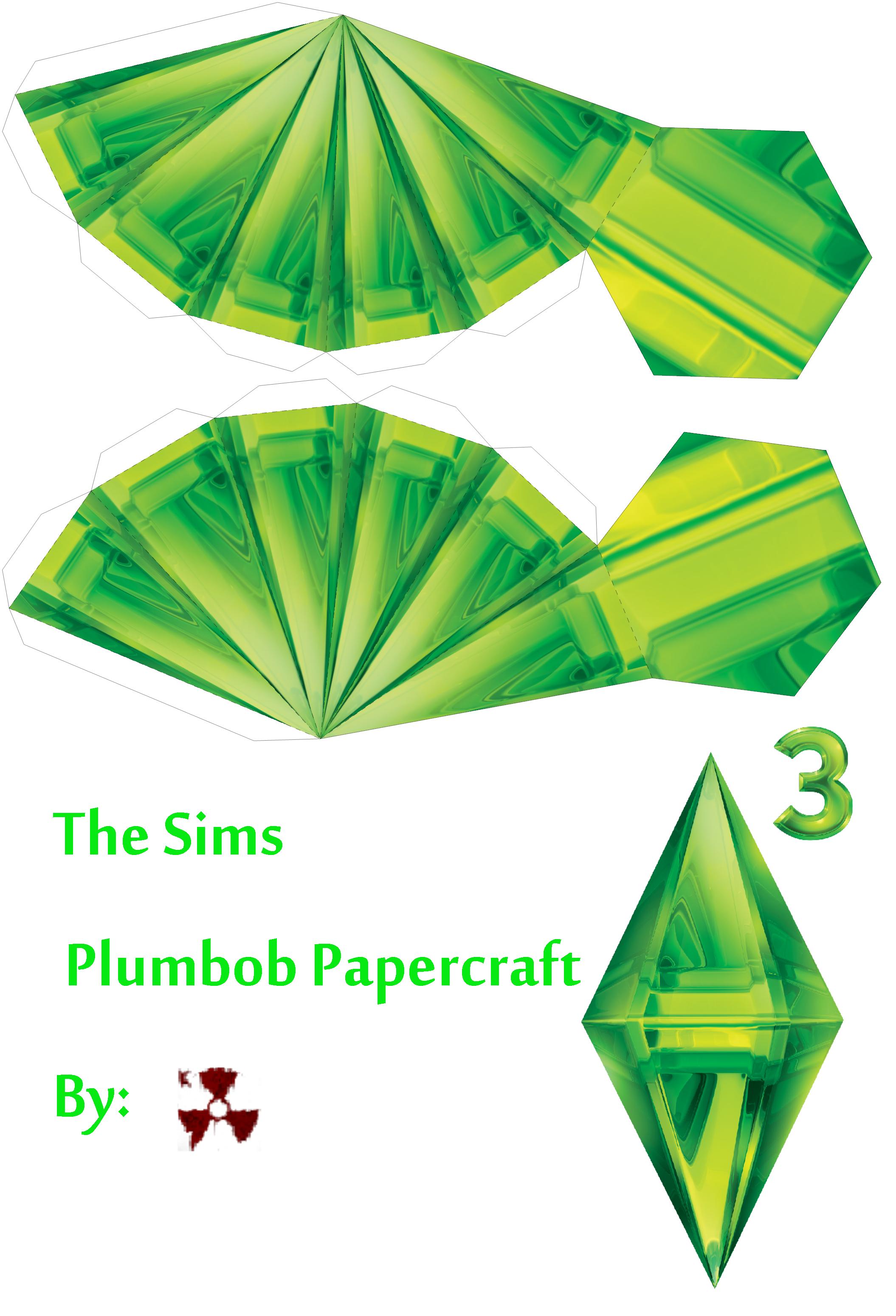 How to Make Sims PaperCraft Plumbbob by TurtleRex on DeviantArt