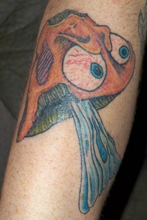 evil tattoos. evil trippy mushroom tattoo by