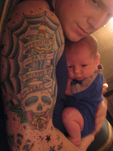 Father, Son, and Tattoos by ~eshively on deviantART