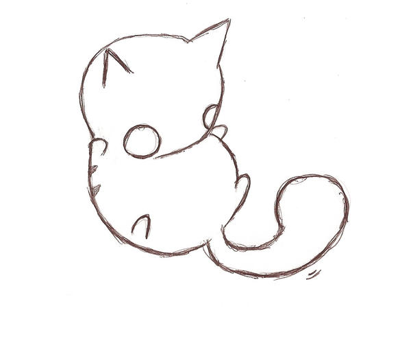 Fat Cat Drawing 4