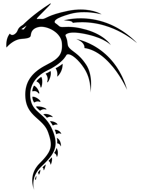 Simple Tribal Dragon Tattoo Designs