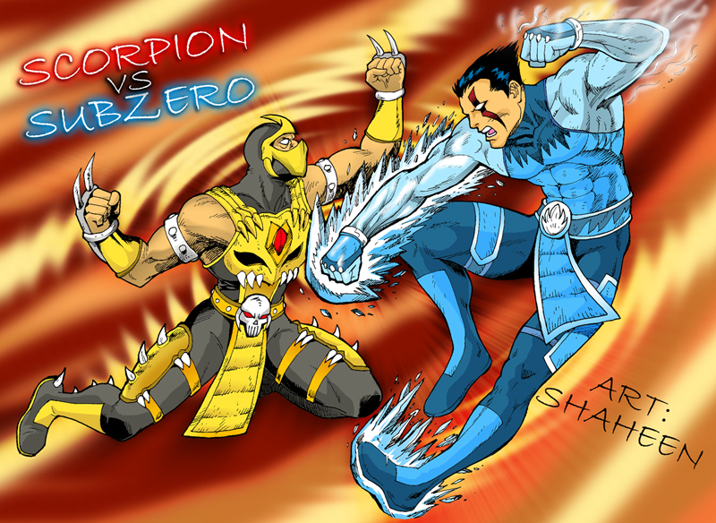 mortal kombat sub zero vs scorpion. Scorpion vs Subzero by