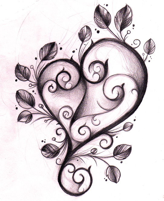 Heart Tattoo Design Sketches